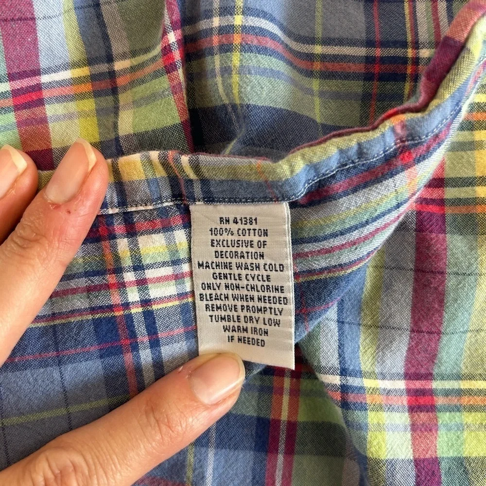 Polo Ralph Lauren Mens Short Sleeve Shirt Classic Fit Pony Logo Blue Plaid M